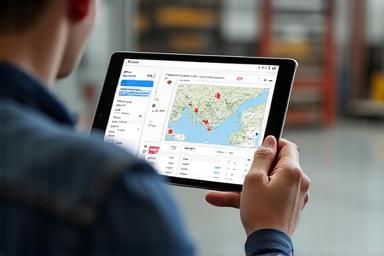 Logistics tracking software interface